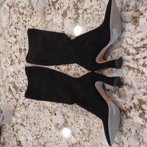 Coach Womens Cece Black Suede Knee-High Boots Shoes SZ 9.5 NEW